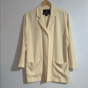 The Limited Collection Cream Silk Blazer